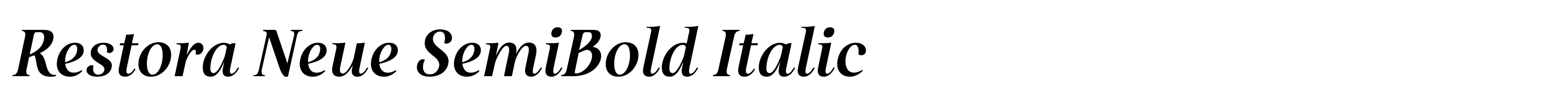 Restora Neue SemiBold Italic